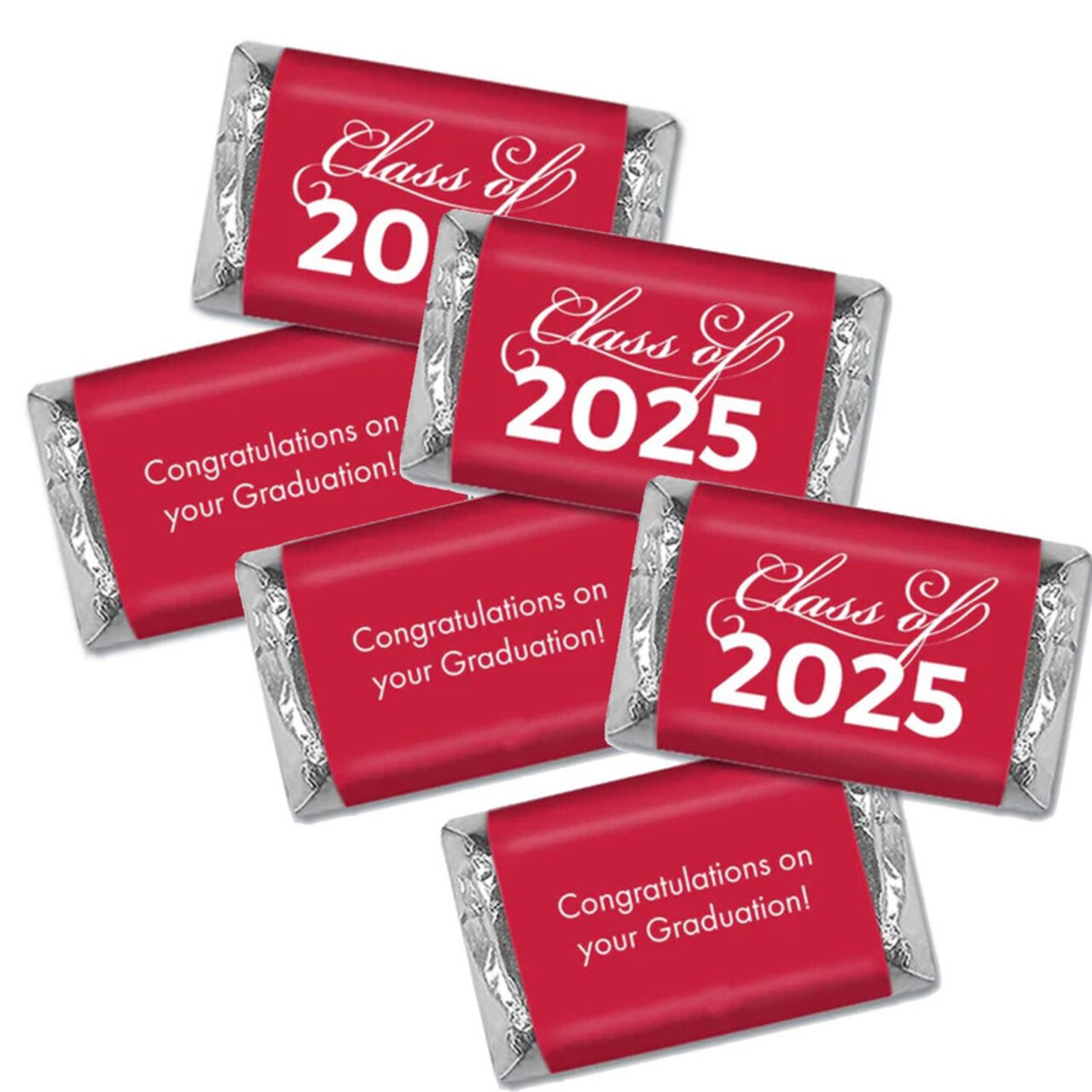 Red Graduation Candy Party Favors Class of 2025 Hershey’s Miniatures Chocolate 114 Pcs